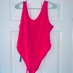 Fashion Nova pink one piece. 2X. Never worn.